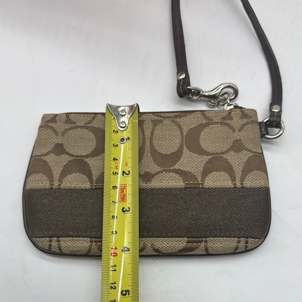 Coach Brown Signature Wristlet - Picture 6 of 7